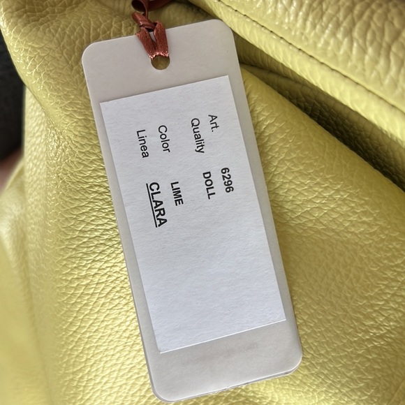 ARCADIA • Lime Yellow Clara Doll Purse Tote Bag Over The Shoulder Crossbody - Picture 7 of 7